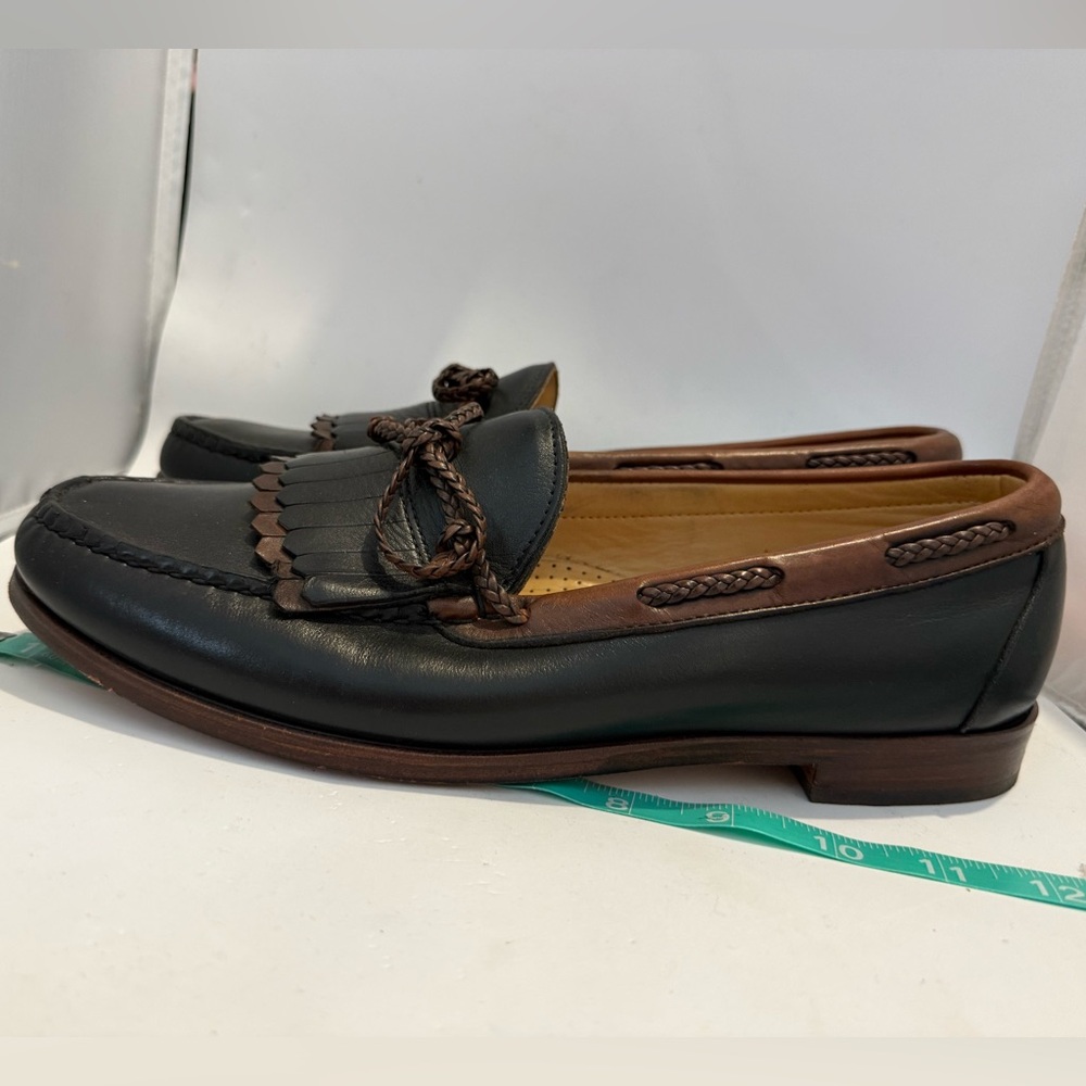 Allen Edmonds Woodstock Black & Brown Leather Braid Loafers sz 11.5 EEE - Picture 4 of 10